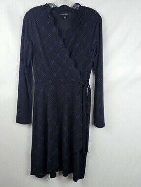 kaylee faux wrap knit dress 41 Hawthorn kaylee faux wrap knit dress large 3/4 sleeve spring summer